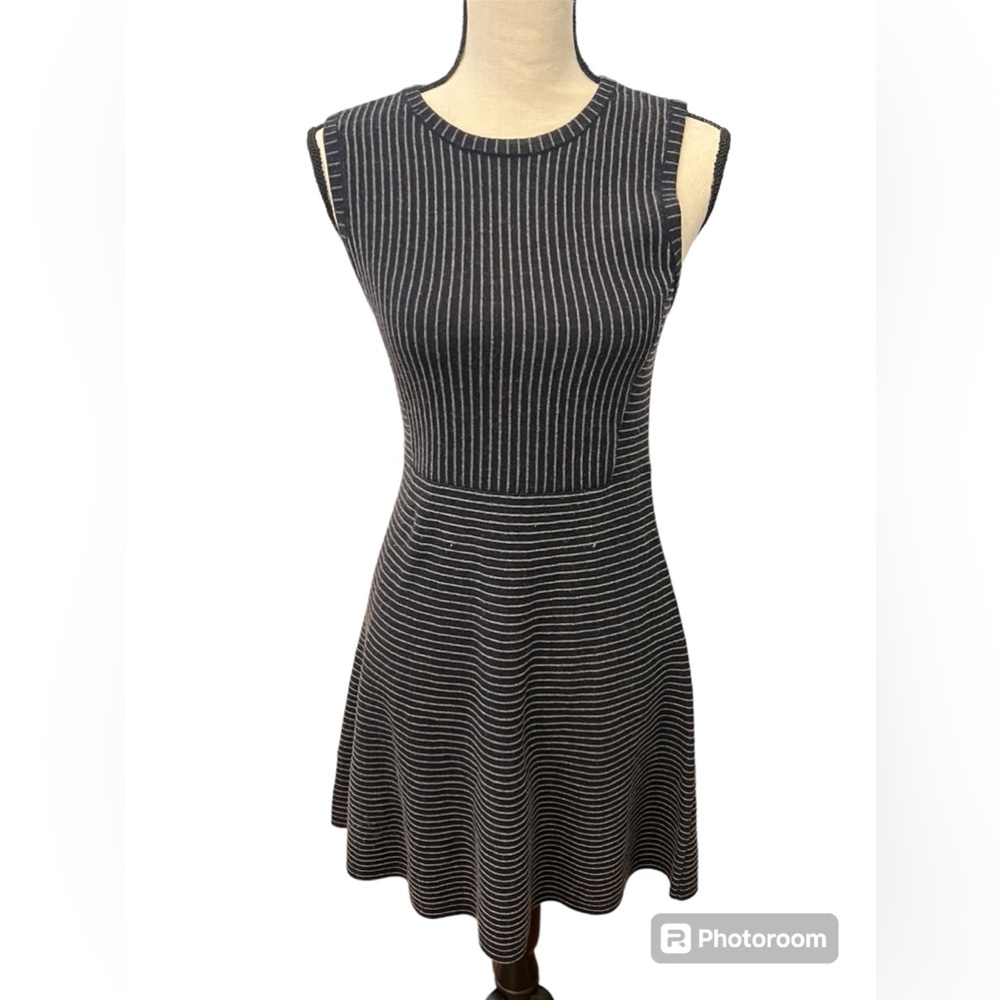 Theory Black Striped Dress